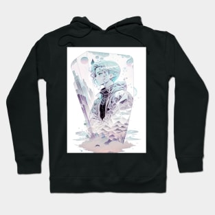 Frozen Elegance: Young Man in Stunning Template Phone Case Hoodie